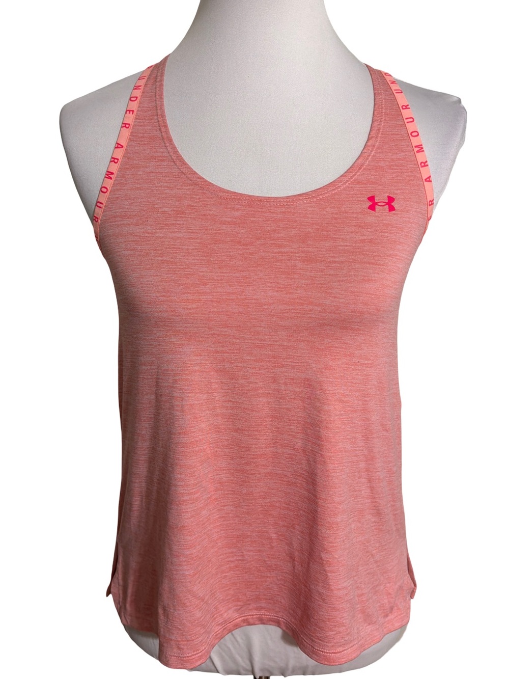 Under Armour Heather Coral Pink Racerback Tank